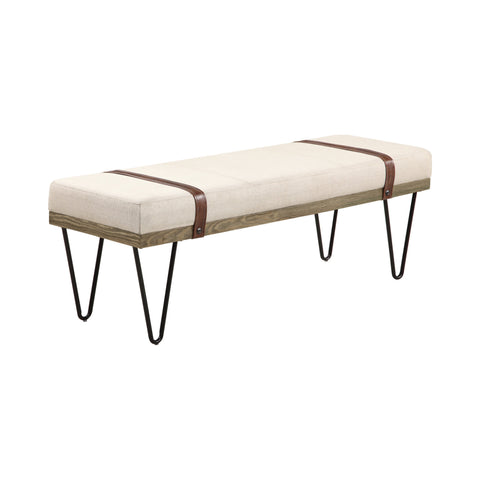 Coaster Austin Upholstered Bench Beige and Black Model 910258