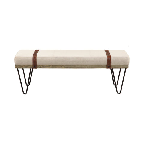 Coaster Austin Upholstered Bench Beige and Black Model 910258