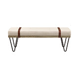 Coaster Austin Upholstered Bench Beige and Black Model 910258