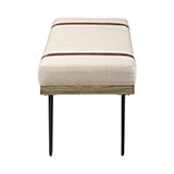 Coaster Austin Upholstered Bench Beige and Black Model 910258