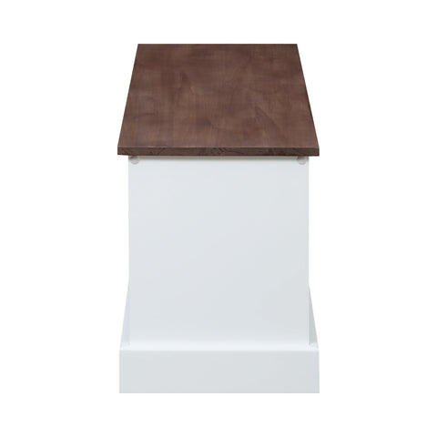 Coaster Alma 3-drawer Storage Bench Weathered Brown and White Model 911196