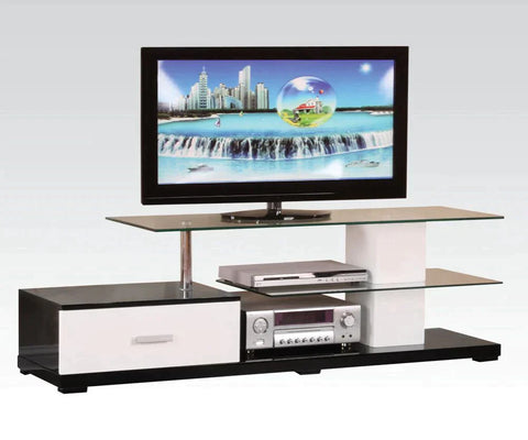 Ivana White & Black TV Stand Model 91140 By ACME Furniture