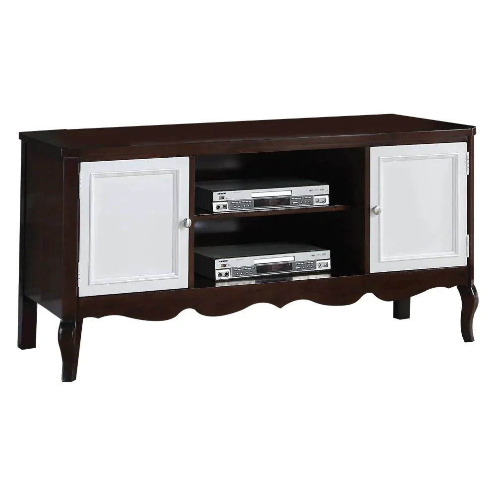 Mathias Walnut & White TV Stand Model 91230 By ACME Furniture