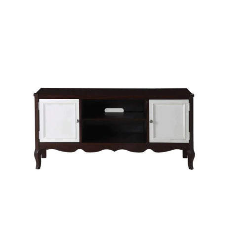 Mathias Walnut & White TV Stand Model 91230 By ACME Furniture