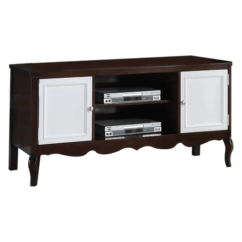 Mathias Walnut & White TV Stand Model 91230 By ACME Furniture