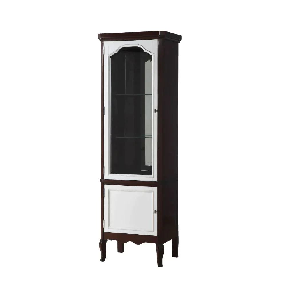 Mathias Walnut & White Curio Model 91232 By ACME Furniture