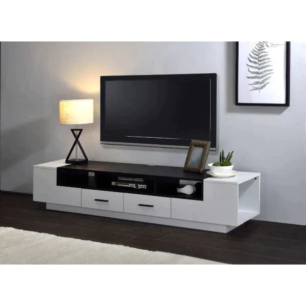 Armour White & Black TV Stand Model 91275 By ACME Furniture