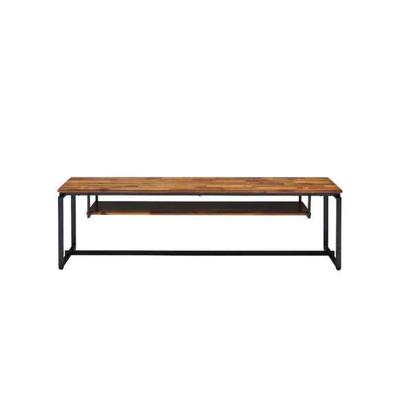 Jurgen Oak & Black TV Stand Model 91375 By ACME Furniture