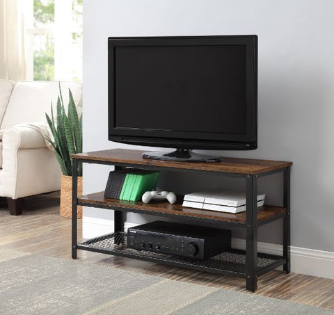 Taurus Rustic Oak & Black Finish TV Stand Model 91600 By ACME Furniture