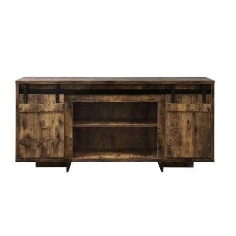 Bellarosa Rustic Oak TV Stand Model 91610 By ACME Furniture