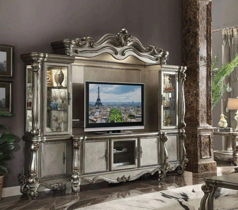 Versailles Antique Platinum Entertainment Center Model 91820 By ACME Furniture