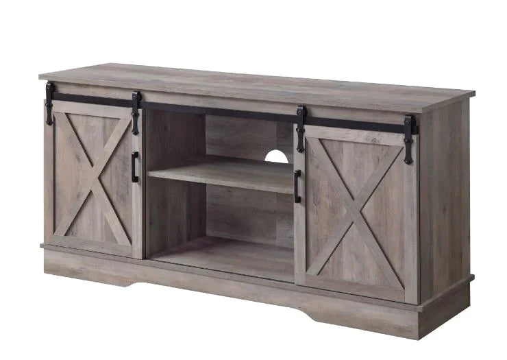 Bennet Gray Finish TV Stand Model 91855 By ACME Furniture