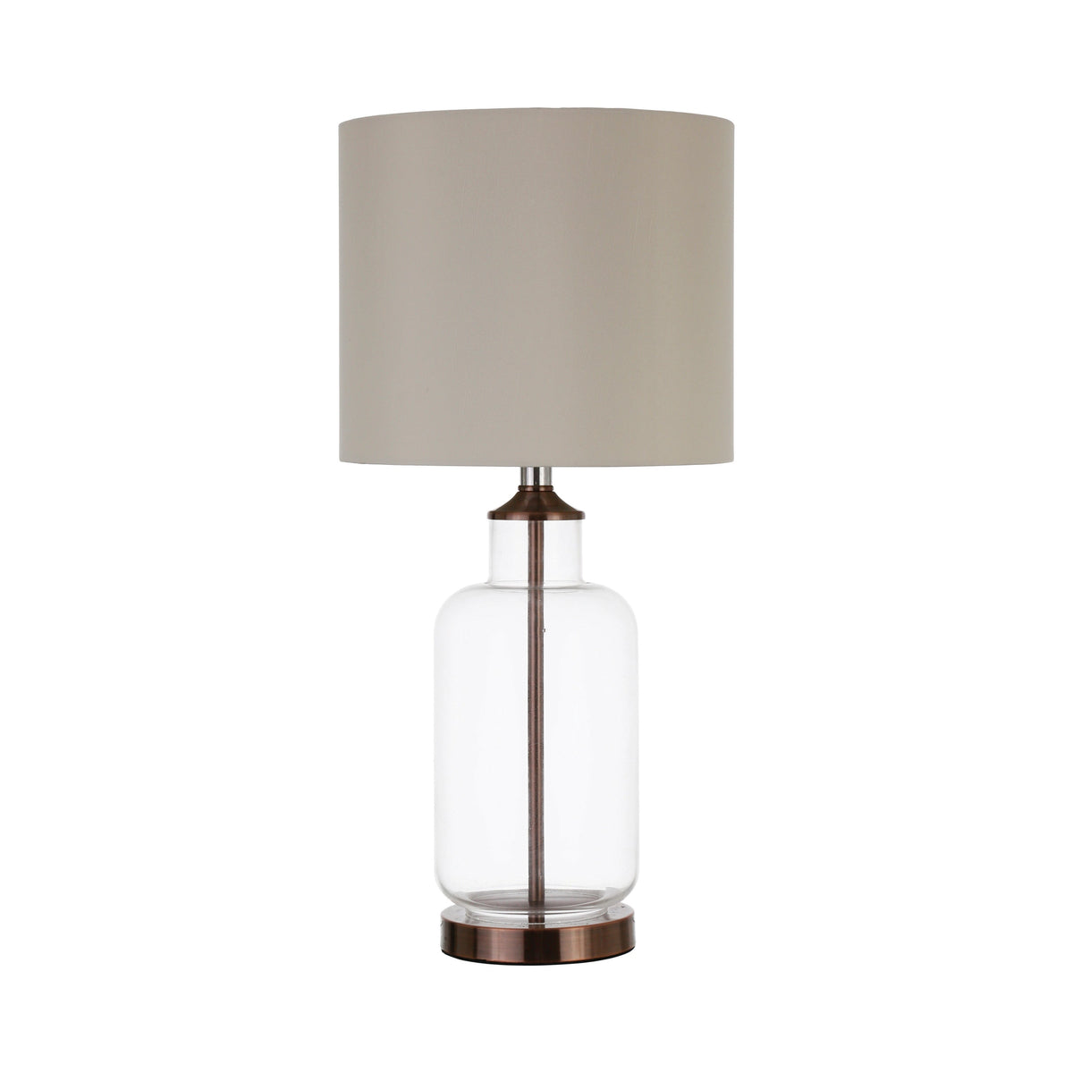 Coaster Aisha Drum Shade Table Lamp Creamy Beige and Clear Model 920015