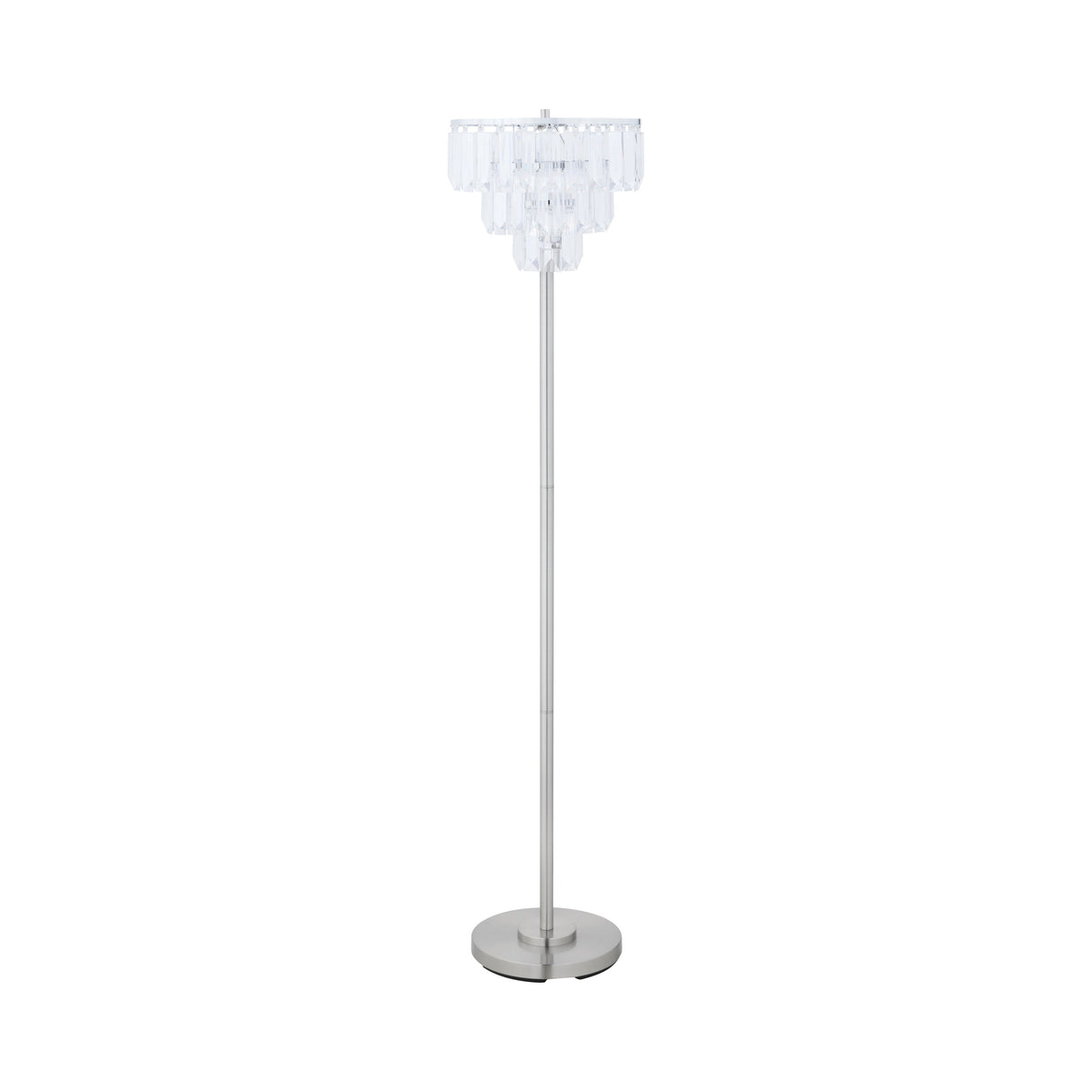 Coaster Anya Metal Base Floor Lamp Chrome and Crystal Model 920067