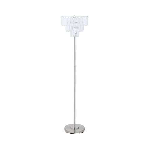 Coaster Anya Metal Base Floor Lamp Chrome and Crystal Model 920067
