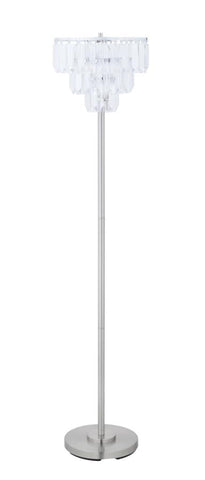 Coaster Anya Metal Base Floor Lamp Chrome and Crystal Model 920067