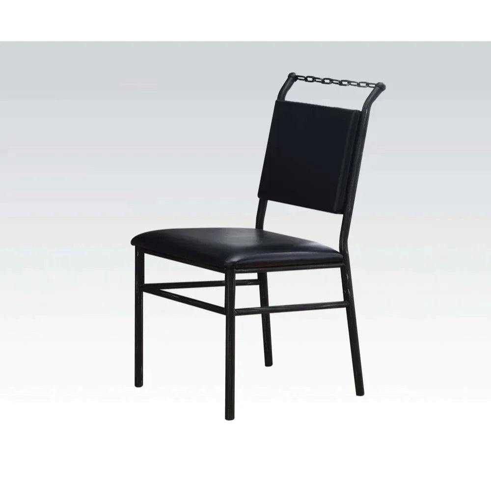 Jodie Black PU & Antique Black Chair Model 92249 By ACME Furniture