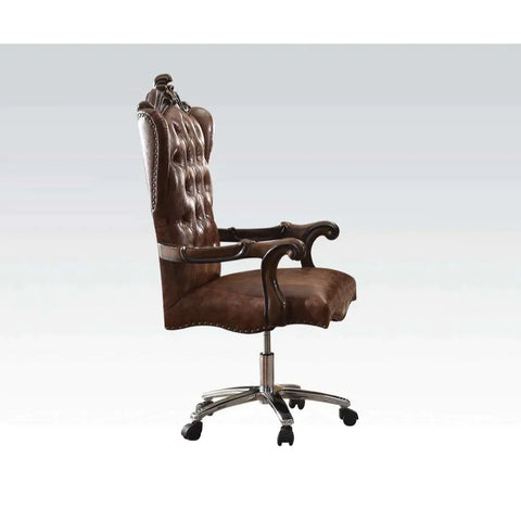Versailles 2-Tone Light Brown PU & Cherry Oak Executive Office Chair Model 92282 By ACME Furniture
