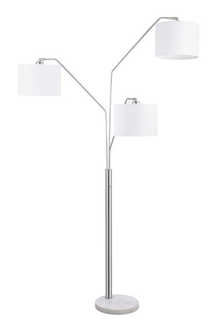 Coaster Jirou Trio Drum Shade Floor Lamp Stain Nickel Model 923238