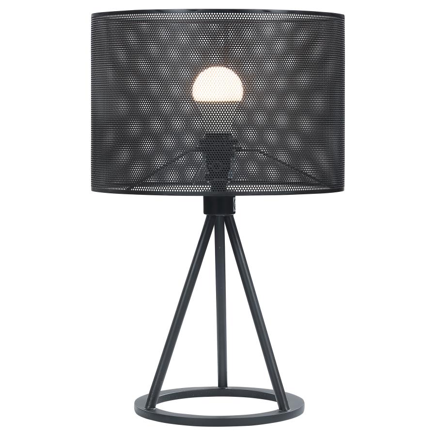 Coaster Chapin Metal Mesh Shade Table Lamp Matte Black Model 923300