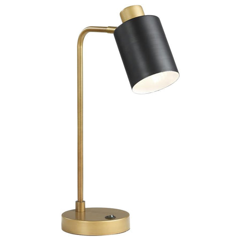 Coaster Cherise Adjustable Shade Table Lamp Antique Brass and Matte Black Model 923303