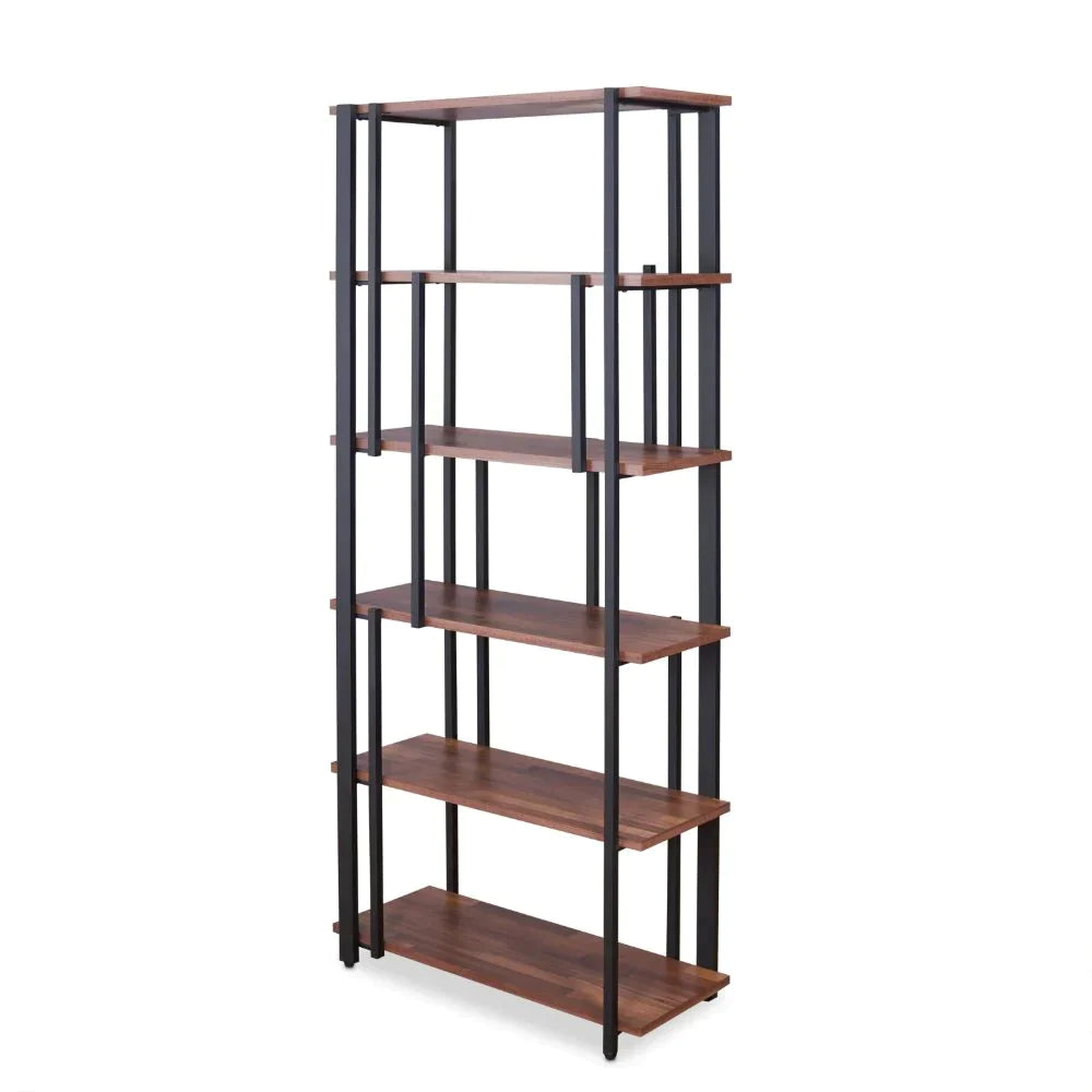 Sara Walnut & Sandy Black Bookshelf Model 92406 By ACME Furniture