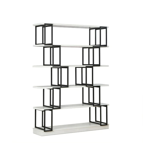 Verne White & Black Bookshelf Model 92408 By ACME Furniture