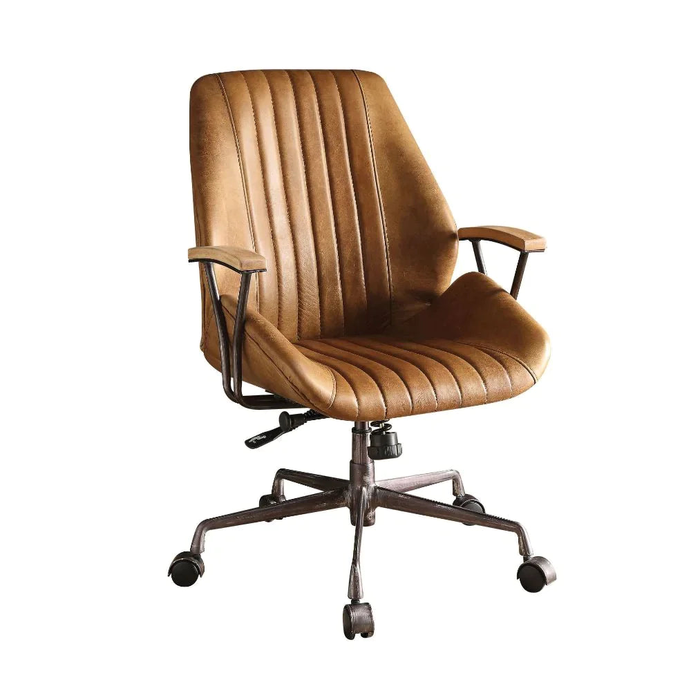 Hamilton Coffee Top Grain Leather Executive Office Chair Model 92412 By ACME Furniture