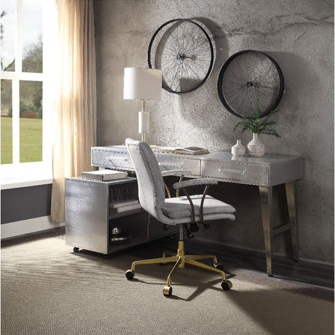 Brancaster Aluminum Desk Model 92426 By ACME Furniture