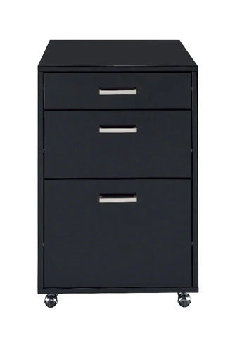 Coleen Black High Gloss & Chrome File Cabinet Model 92450 By ACME Furniture