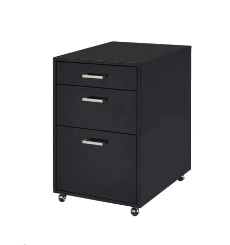 Coleen Black High Gloss & Chrome File Cabinet Model 92450 By ACME Furniture
