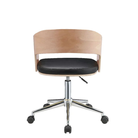 Yoshiko Black PU & Beech Office Chair Model 92514 By ACME Furniture
