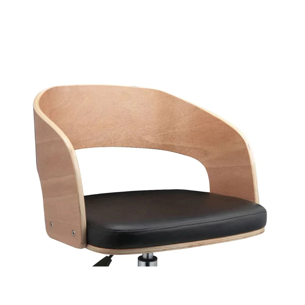 Yoshiko Black PU & Beech Office Chair Model 92514 By ACME Furniture