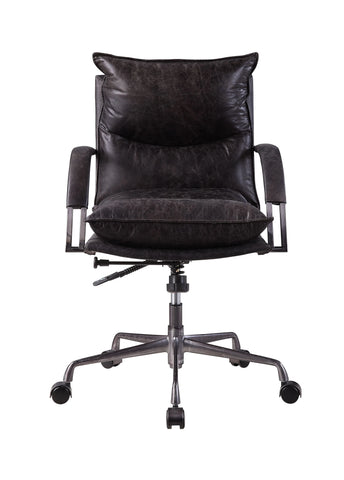 Haggar Antique Slate Top Grain Leather Executive Office Chair Model 92538 By ACME Furniture