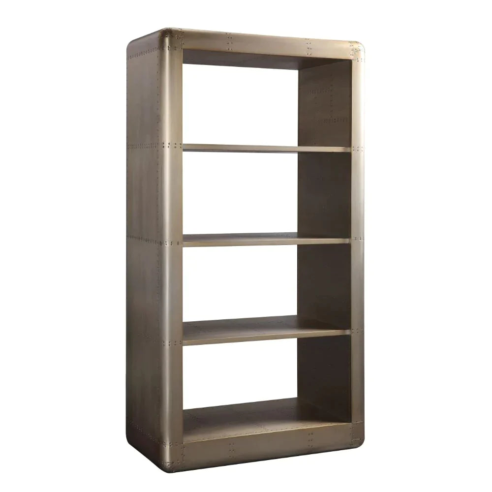 Jennavieve Gold Aluminum Bookshelf Model 92555 By ACME Furniture