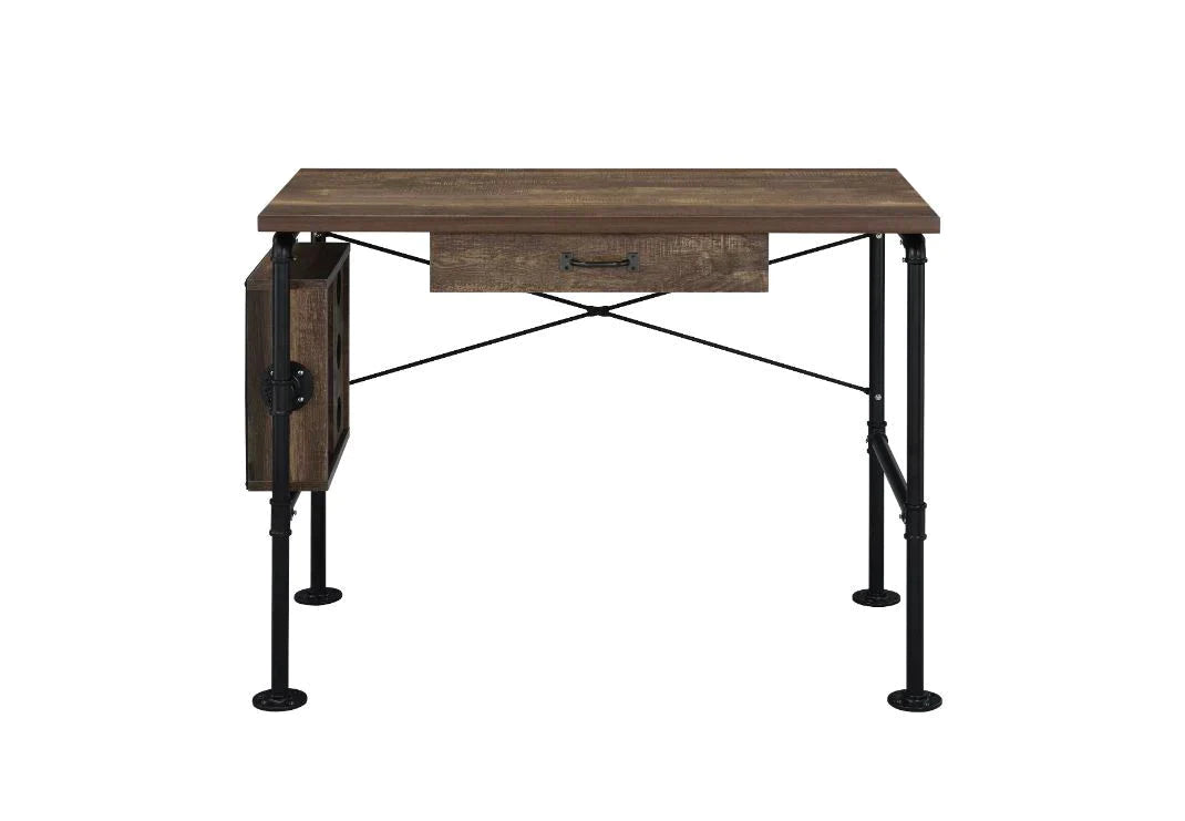 Endang Weathered Oak & Black Finish Writing Desk Model 92595 By ACME Furniture