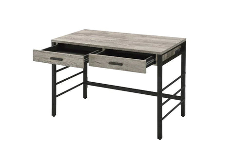 Disho Light Weathered Oak & Black Finish Desk Model 92720 By ACME Furniture