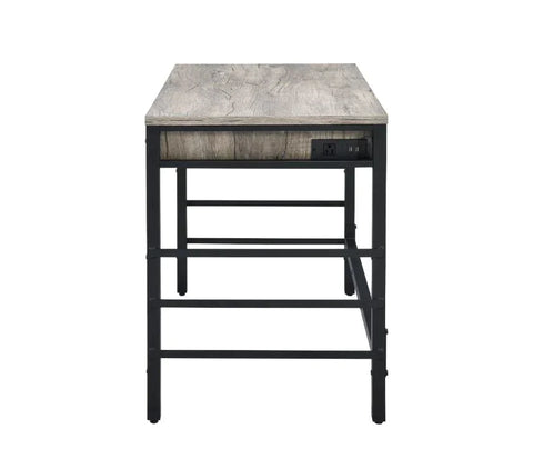 Disho Light Weathered Oak & Black Finish Desk Model 92720 By ACME Furniture