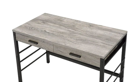 Disho Light Weathered Oak & Black Finish Desk Model 92720 By ACME Furniture