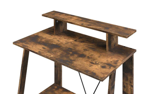 Nypho Weathered Oak & Black Finish Writing Desk Model 92730 By ACME Furniture