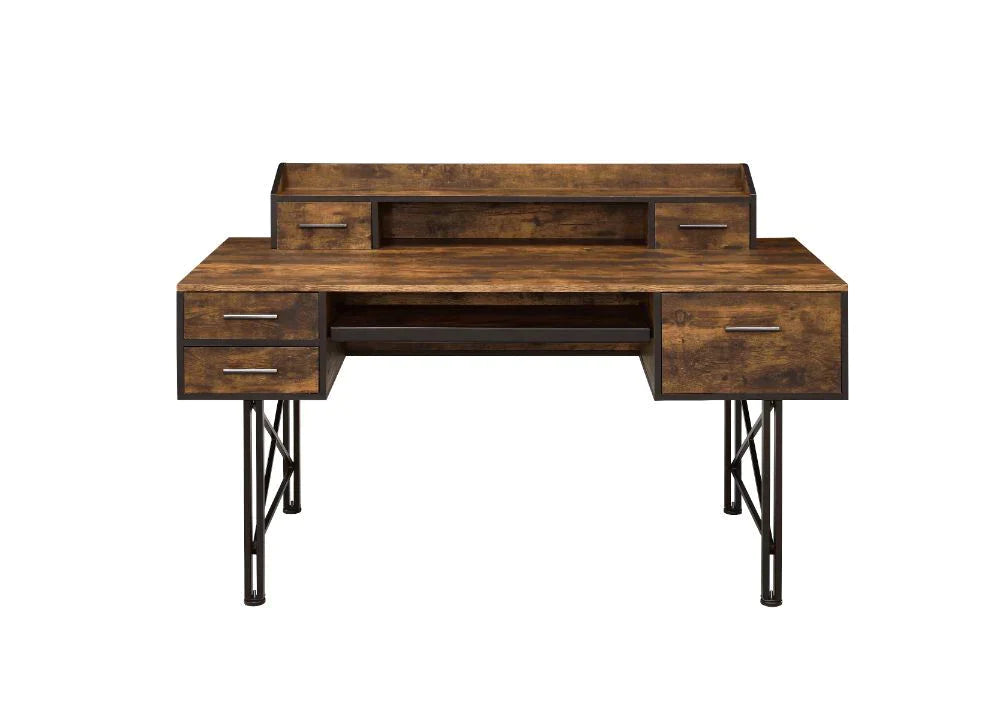 Safea Weathered Oak & Black Finish Desk Model 92800 By ACME Furniture