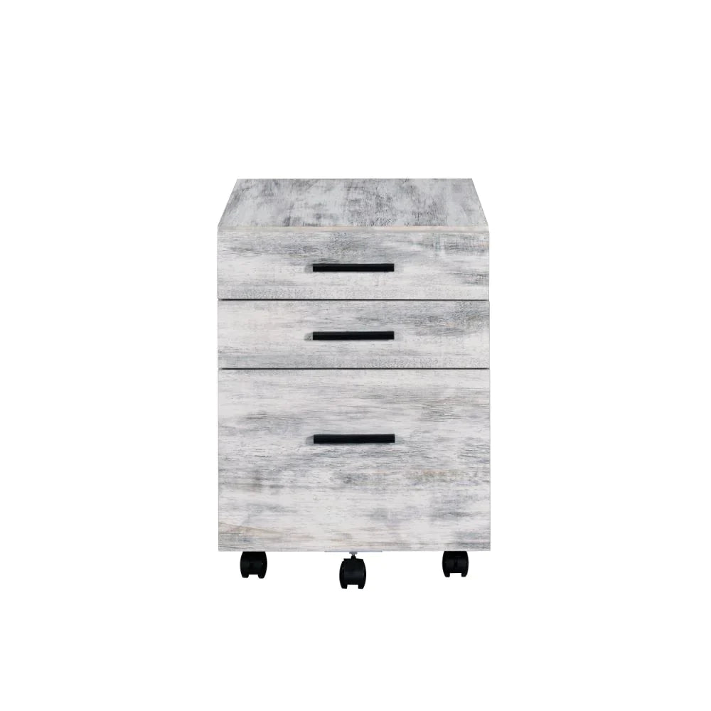 Jurgen Antique White & Black File Cabinet Model 92918 By ACME Furniture