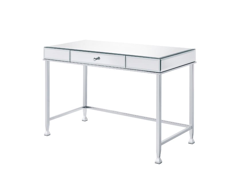 ACME Canine Mirrored and Chrome Finish Canine Writing Desk Model 92975