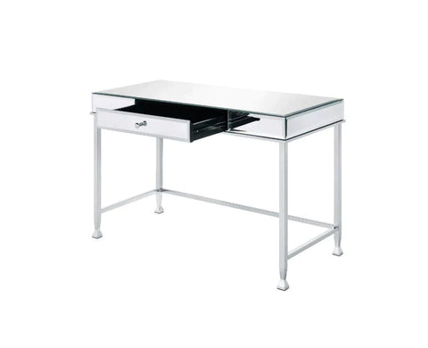 Canine Mirrored and Chrome Finish Writing Desk Model 92975 By ACME Furniture