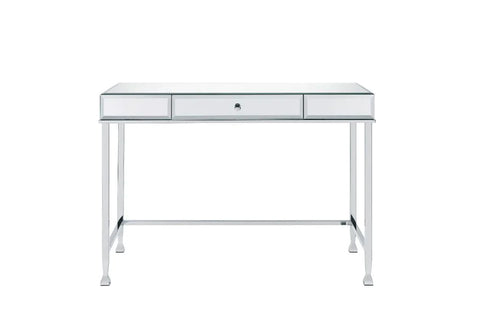 Canine Mirrored and Chrome Finish Writing Desk Model 92975 By ACME Furniture