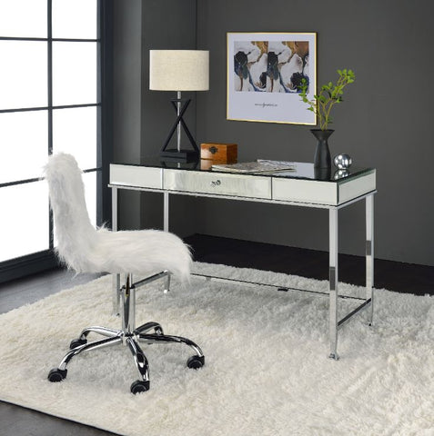 ACME Canine Mirrored and Chrome Finish Canine Writing Desk Model 92975