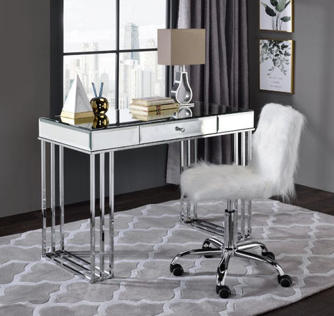 ACME Critter Mirrored and Chrome Finish Critter Writing Desk Model 92979