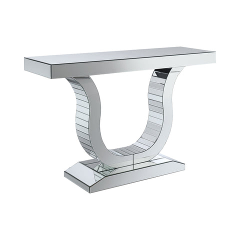 Coaster Saanvi Console Table with U-shaped Base Clear Mirror Model 930010