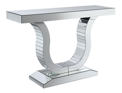 Coaster Saanvi Console Table with U-shaped Base Clear Mirror Model 930010