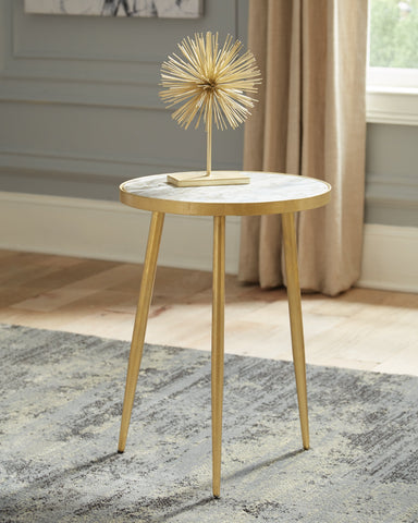 Coaster Acheson Round Accent Table White and Gold Model 930060